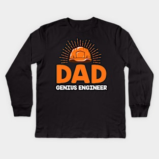 Genius Engineer Dad T Shirt Best Gift Ever for Dad Father Kids Long Sleeve T-Shirt